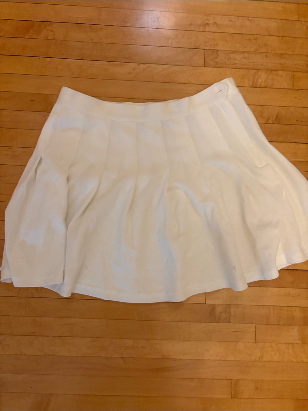 Elodie White Pleated Skirt